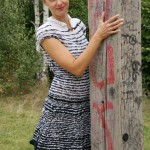 Kleid schwarz / weiss